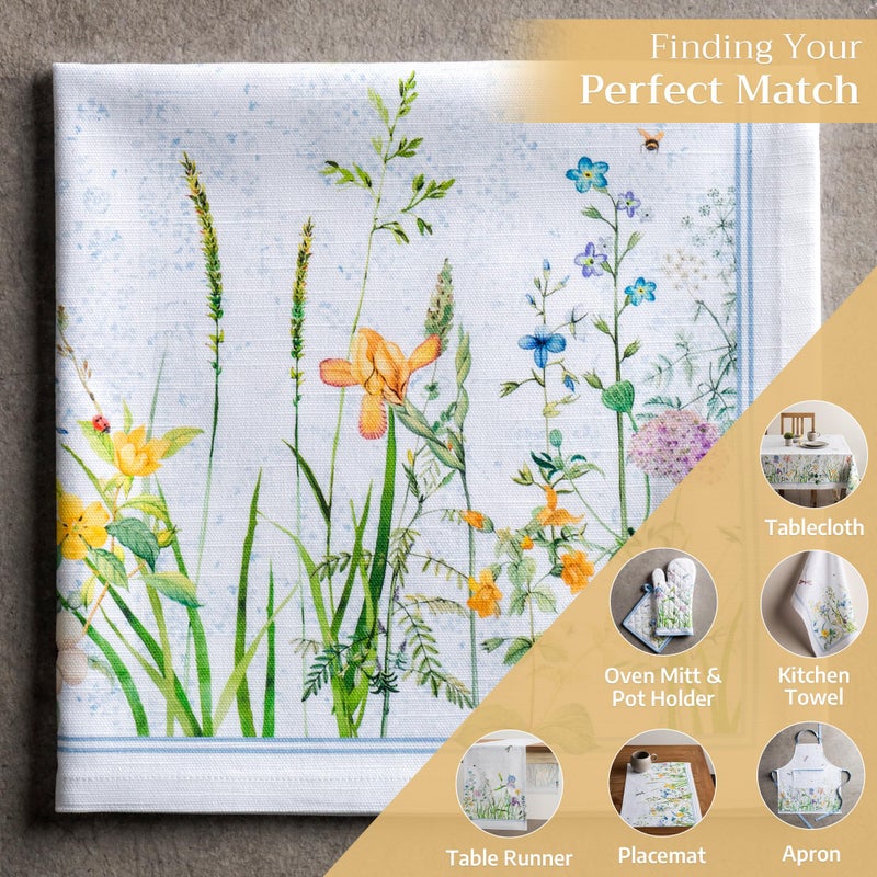 Maison d' Hermine Cloth Napkins Set of 4 100% Cotton Everyday Reusable Square Napkins Cloth Washable, Dinner, Party, Wedding, Restaurant, Spring/Summer (Fleurs De Mai, 20" x 20") - Image 5